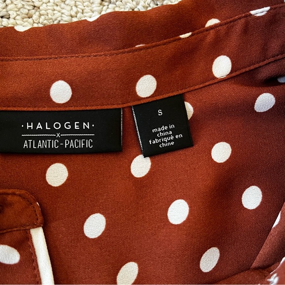 Halogen Polka Dot Dressy Blouse - Picture 9 of 9